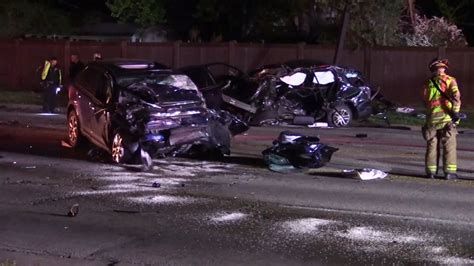 4 killed in multiple vehicle smash.